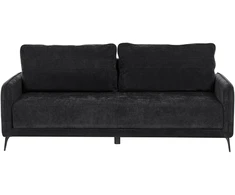 Beliani Išskleidžiama trijų vietų sofa HEMING, šenilinė, juoda
