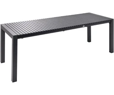 Beliani Išskleidžiamas sodo stalas ARDESIO 160/220 cm 90 cm metalinis tamsiai pilkas