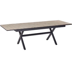 Beliani Išskleidžiamas sodo stalas FANES 184/242 x 90 cm, metalas, grafito spalvos