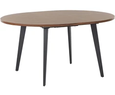 Beliani Išskleidžiamas valgomasis stalas BOVINA tamsiai rudas 120/150 cm