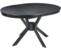 Beliani Išskleidžiamas valgomasis stalas TYMIS, juodas ąžuolas, 107/137 cm