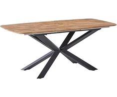 Beliani Išskleidžiamas valgomojo stalas GAIRDNER rudas 140/180 cm 90 cm