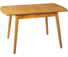 Beliani Išskleidžiamas valgomojo stalas TOMS šviesiai rudas 100/130 cm 80 cm