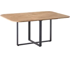 Beliani Išskleidžiamas valgomojo stalas COOPER, rudas, 120/160 cm