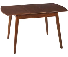 Beliani Išskleidžiamas valgomojo stalas TOMS tamsiai rudas 100/130 cm 80 cm