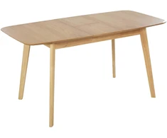 Beliani Išskleidžiamas valgomojo stalas MADOX šviesaus ąžuolo spalvos 120/150 cm 75 cm