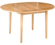 Beliani Išskleidžiamas valgomojo stalas ECHO, šviesus ąžuolas, 107/137 cm, 107 cm