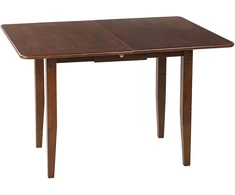 Beliani Išskleidžiamas valgomojo stalas MASELA tamsiai rudas 90/120 cm 60 cm medis