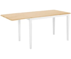 Beliani Išskleidžiamas valgomojo stalas LOUISIANA šviesiai rudas 120/160 cm 75 cm Medis
