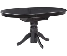 Beliani Išskleidžiamas valgomojo stalas AKRON juodas 106/150 cm
