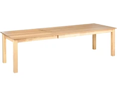 Beliani Išskleidžiamas valgomojo stalas MADURA šviesaus uosio spalvos 180/280 cm 100 cm