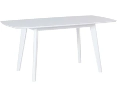 Beliani Išskleidžiamas valgomojo stalas SANFORD baltas 120/160 cm 80 cm