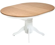 Beliani Išskleidžiamas valgomojo stalas AKRON šviesus uosis 106/150 cm 106 cm medis