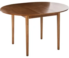 Beliani Išskleidžiamas valgomojo stalas ECHO, tamsus ąžuolas, 107/137 cm, 107 cm