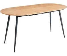 Beliani Išskleidžiamas valgomojo stalas CLAVET šviesiai rudas 120/160 cm 80 cm