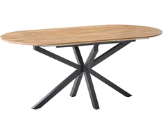 Beliani Išskleidžiamas valgomojo stalas MACQUARIE rudas 140/180 cm 90 cm