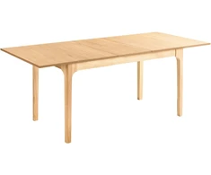 Beliani Išskleidžiamas valgomojo stalas DELMAS Šviesus uosio atspalvis 160/200 cm 90 cm