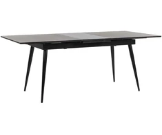 Beliani Išskleidžiamas valgomojo stalas MALDON juodas 160/200 cm 90 cm