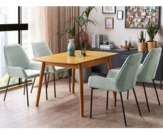 Beliani Išskleidžiamas valgomojo stalas TOMS šviesiai rudas 100/130 cm 80 cm