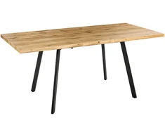 Beliani Išskleidžiamas valgomojo stalas HARLOW, rudas, 140/180 × 90 cm