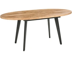 Beliani Išskleidžiamas valgomojo stalas DUTTON rudas 140/180 cm 90 cm