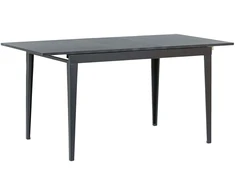 Beliani Išskleidžiamas valgomojo stalas NORLEY Juodas 120/160 cm 80 cm