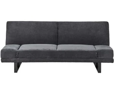 Beliani Ištižama sofa dviems YORK šenilinė, juoda