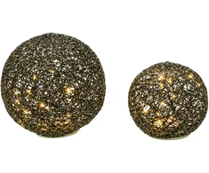 Beliani Kalėdinė dekoracija BOLMEN 15/20 cm juoda