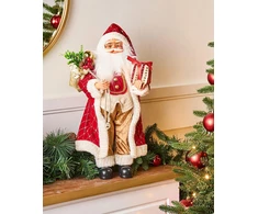 Beliani Kalėdinė dekoracija RAMVATN Kalėdų Senelis 44 cm Raudona