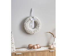 Beliani Kalėdinis vainikas ARESJON, 40 cm, baltas