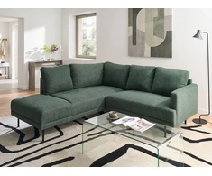 Beliani Kampinė sofa BREDA, tamsiai žalia, dešininė, 4 vietų