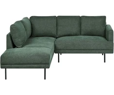 Beliani Kampinė sofa BREDA, tamsiai žalia, dešininė, 4 vietų