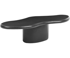 Beliani Kavos staliukas CONZA, 57 × 120 cm, juodas