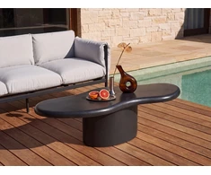 Beliani Kavos staliukas CONZA, 57 × 120 cm, juodas
