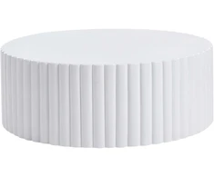 Beliani Kavos staliukas POZZA 117 cm 117 cm baltas
