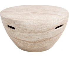 Beliani Kavos staliukas VICARELLO 68 cm 68 cm travertino efektas