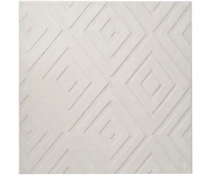 Beliani Kilimas BORAH, beveik baltas, 160 x 160 cm