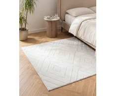 Beliani Kilimas BORAH, beveik baltas, 160 x 160 cm