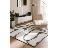 Beliani Kilimas HARTZ pilkas / baltas 160 x 230 cm