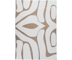 Beliani Kilimas HARTZ smėlio/baltos spalvos 160 x 230 cm