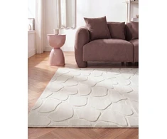 Beliani Kilimas KAWI kreminės baltos spalvos 160 x 230 cm