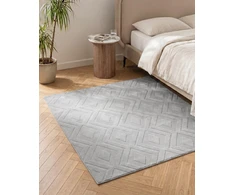 Beliani Kilimas KEVIREL pilkas 160 x 160 cm
