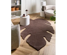 Beliani Kilimas NAINITAL tamsiai rudas 160 x 230 cm vilnonis