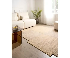 Beliani Kilimas SANGLI smėlio spalvos 200 x 300 cm džiutas