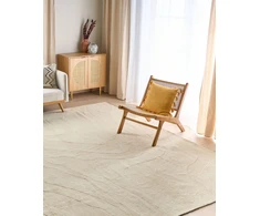 Beliani Kilimas SASNAK smėlio spalvos 300 x 400 cm vilnonis