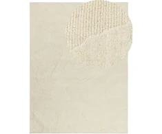 Beliani Kilimas SASNAK smėlio spalvos 300 x 400 cm vilnonis