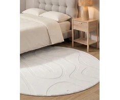 Beliani Kilimas SELVORI, laužyto balta, ø 160 cm