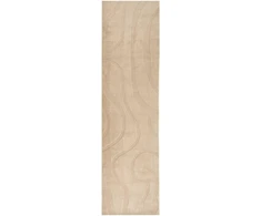 Beliani Kilimas SELVORI, smėlio spalvos, 80 × 300 cm
