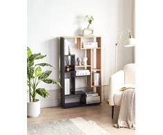 Beliani Knygų lentyna ALMA 122 cm ruda / juoda