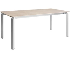 Beliani Konferencinis stalas FELETTO 90 cm 180 cm akmens imitacijos travertino efektas